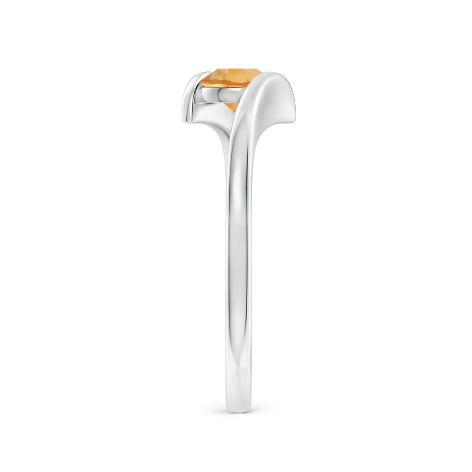 5mm A Bar-Set Solitaire Round Citrine Bypass Ring in White Gold side 299
