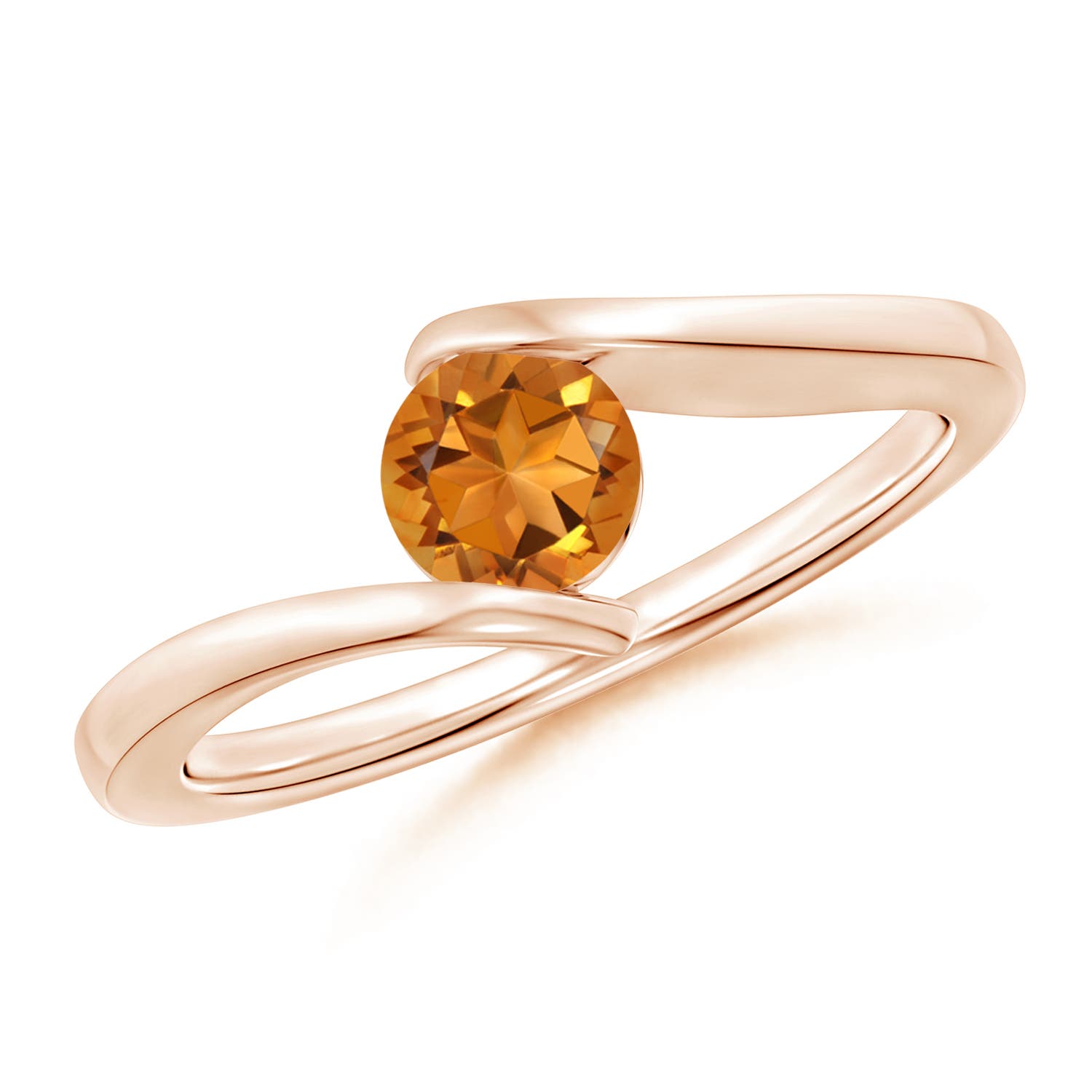 AAA - Citrine / 0.45 CT / 14 KT Rose Gold