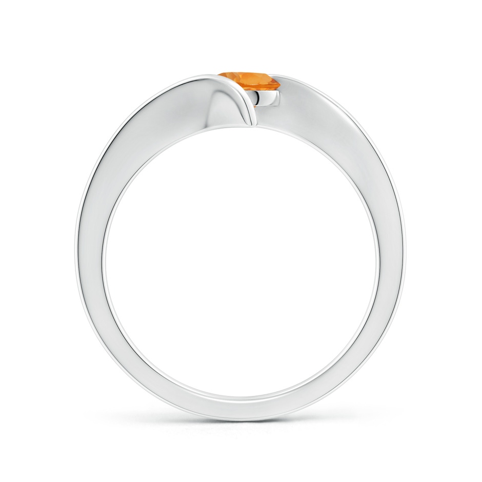 5mm AAA Bar-Set Solitaire Round Citrine Bypass Ring in White Gold side 199