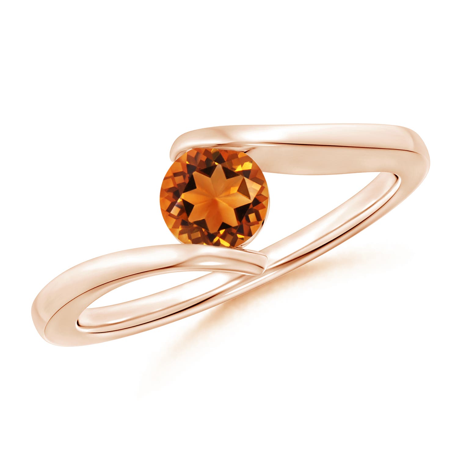 AAAA - Citrine / 0.45 CT / 14 KT Rose Gold