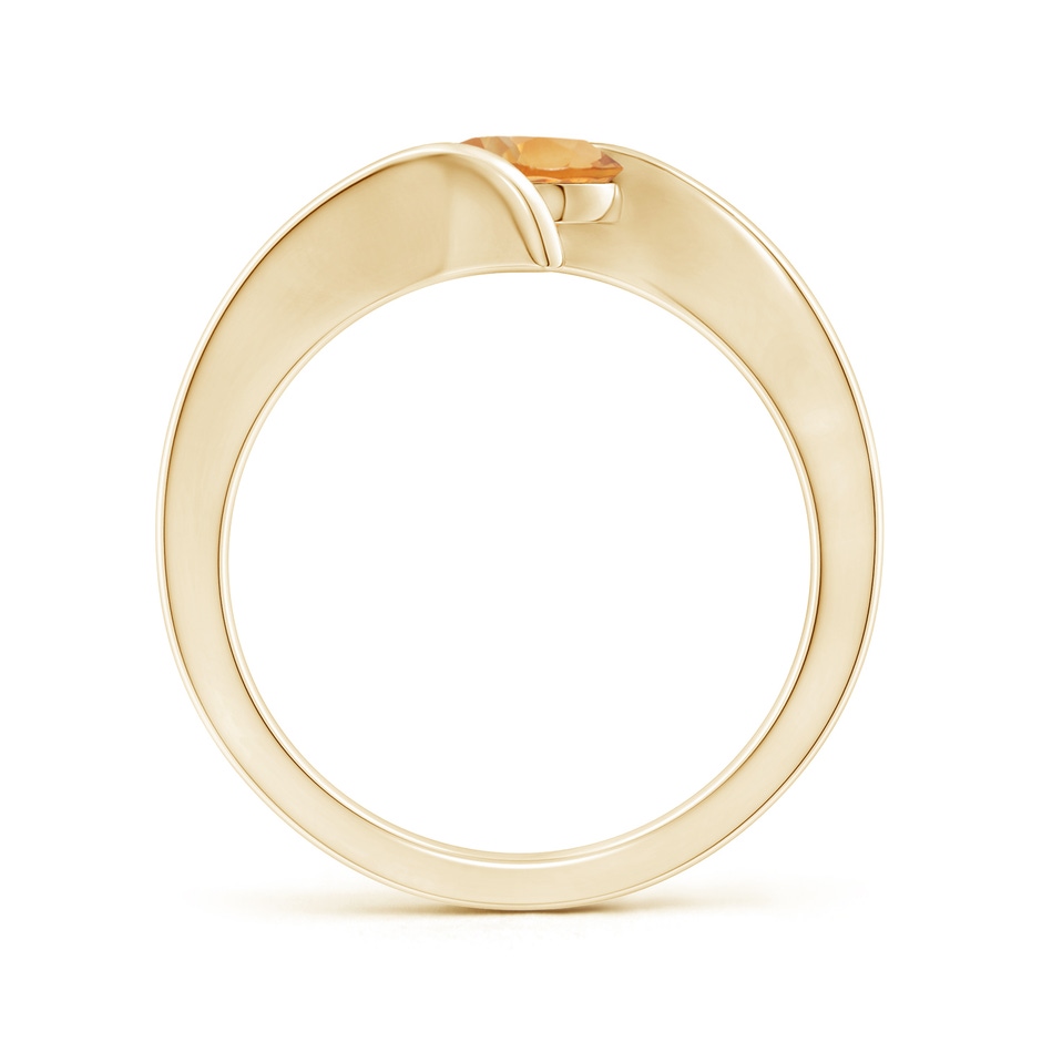 6mm A Bar-Set Solitaire Round Citrine Bypass Ring in 18K Yellow Gold side 199