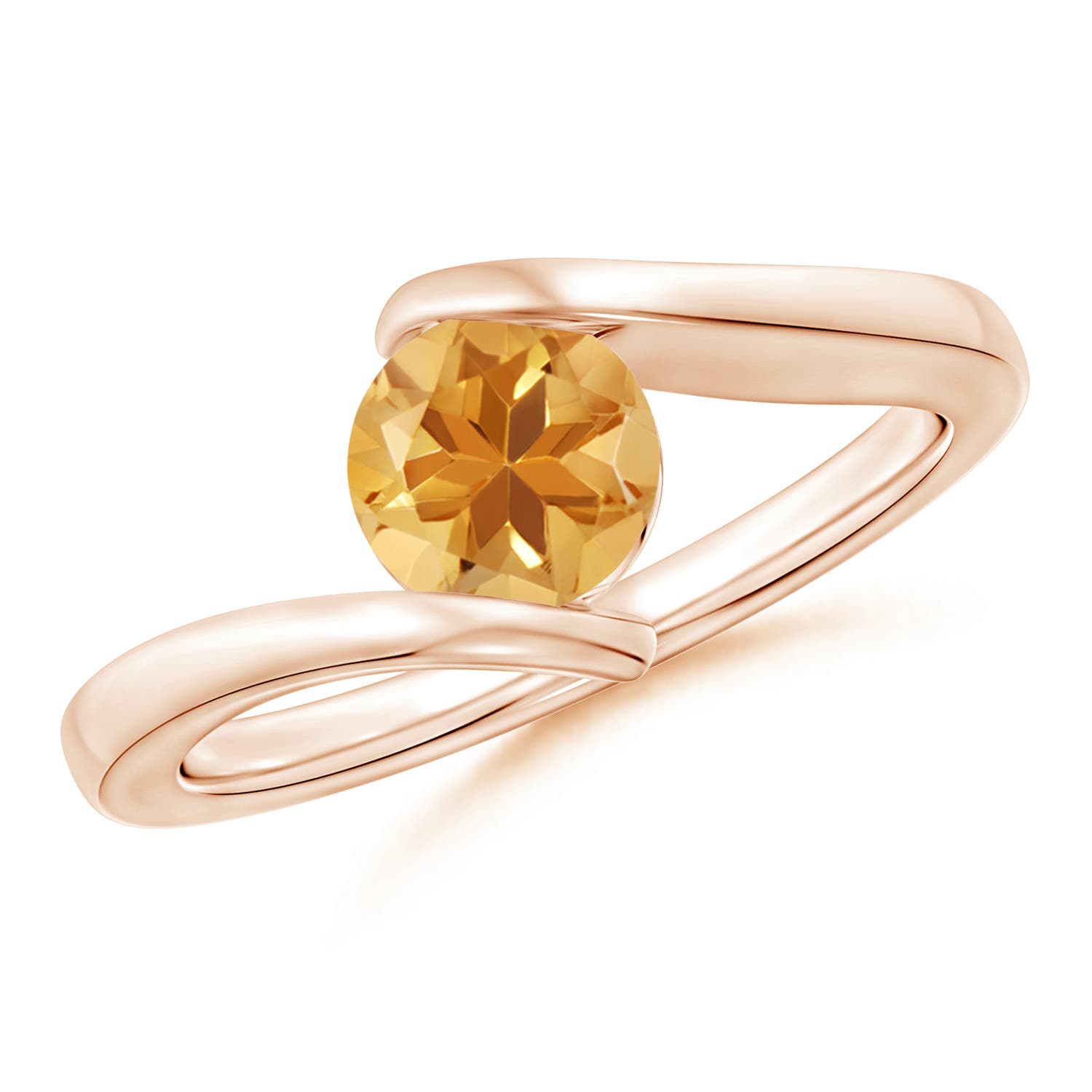 A - Citrine / 0.7 CT / 14 KT Rose Gold