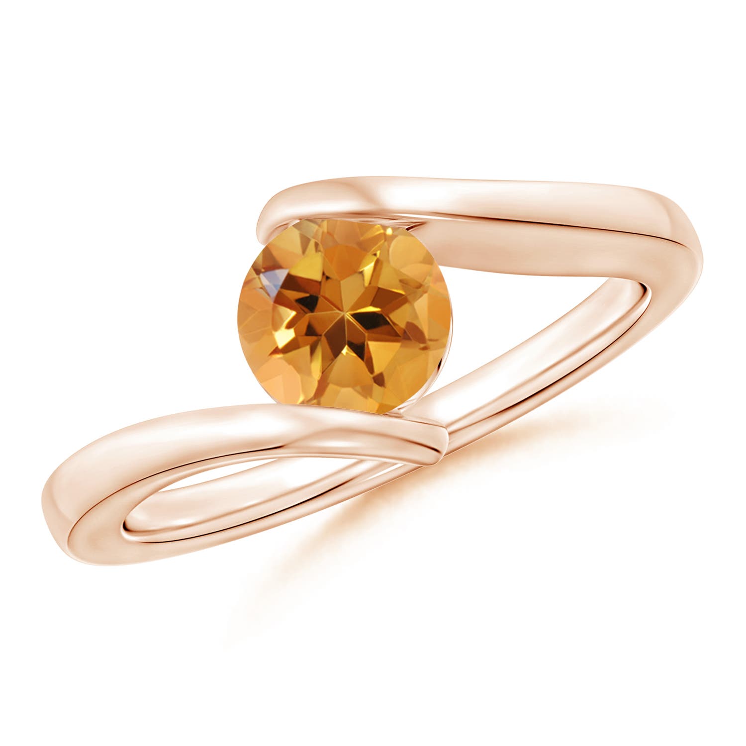 AA - Citrine / 0.7 CT / 14 KT Rose Gold