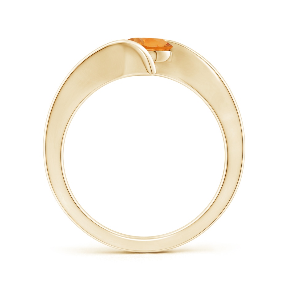 6mm AAA Bar-Set Solitaire Round Citrine Bypass Ring in 18K Yellow Gold side 199