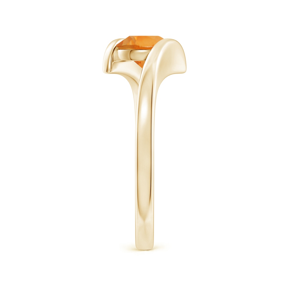 6mm AAA Bar-Set Solitaire Round Citrine Bypass Ring in 18K Yellow Gold side 299
