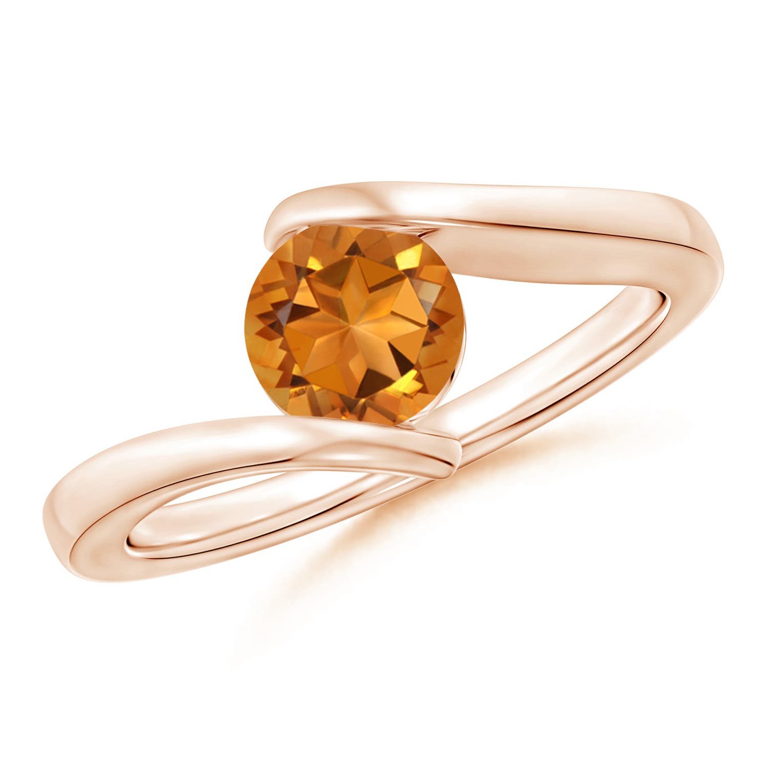 AAA - Citrine / 0.7 CT / 14 KT Rose Gold