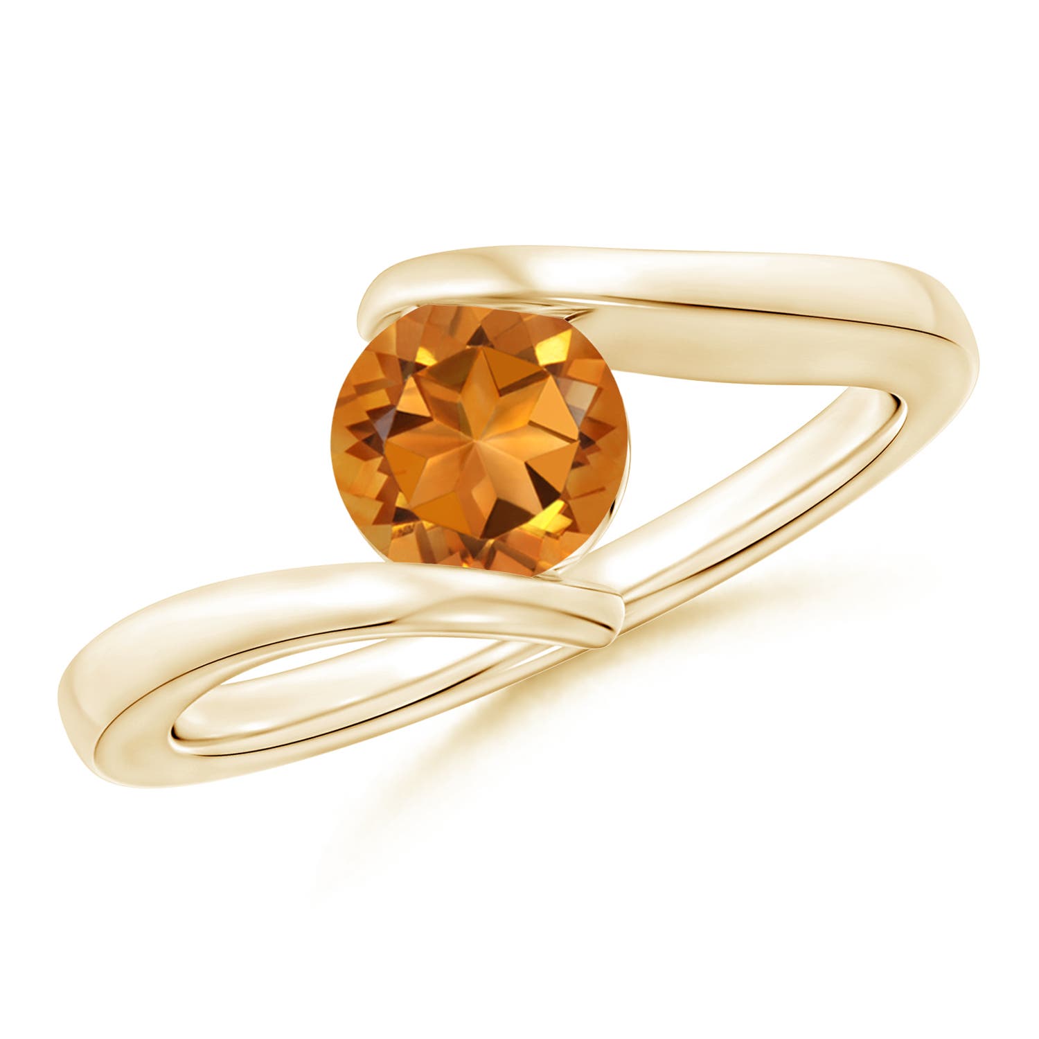 AAA - Citrine / 0.7 CT / 14 KT Yellow Gold