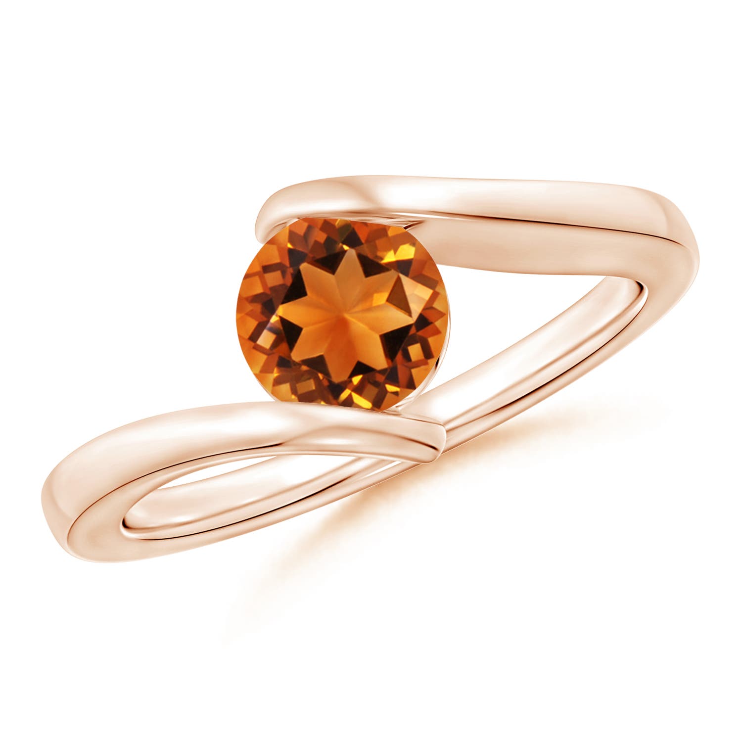 AAAA - Citrine / 0.7 CT / 14 KT Rose Gold