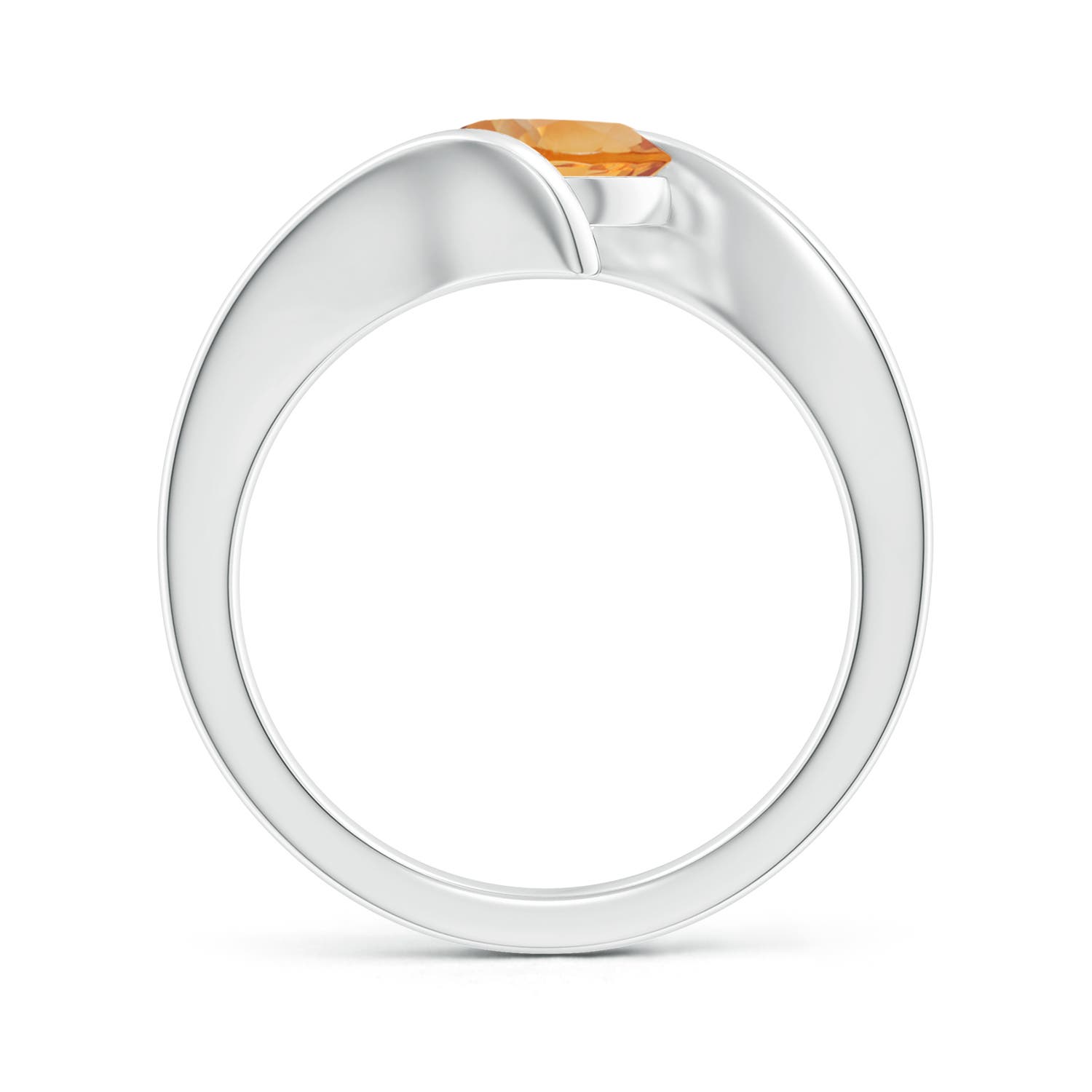 AA - Citrine / 1.25 CT / 14 KT White Gold