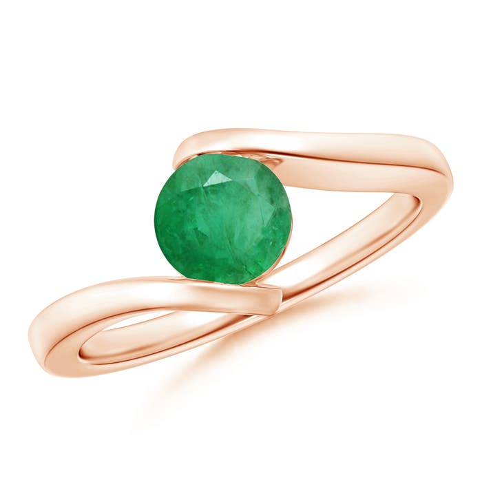 A - Emerald / 0.75 CT / 14 KT Rose Gold