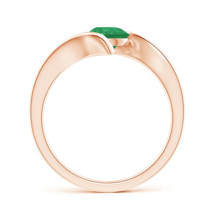 A - Emerald / 0.75 CT / 14 KT Rose Gold