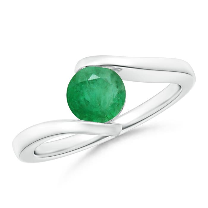 A - Emerald / 0.75 CT / 14 KT White Gold