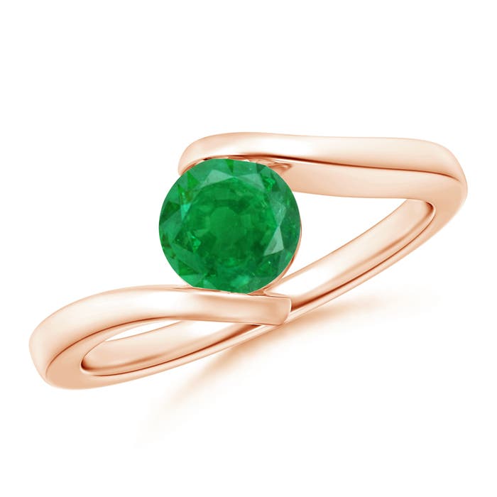 AA - Emerald / 0.75 CT / 14 KT Rose Gold