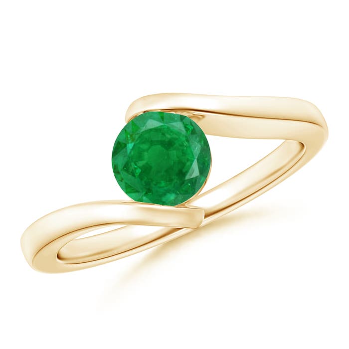 AA - Emerald / 0.75 CT / 14 KT Yellow Gold