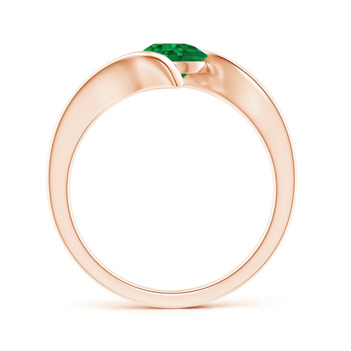 AAA - Emerald / 0.75 CT / 14 KT Rose Gold