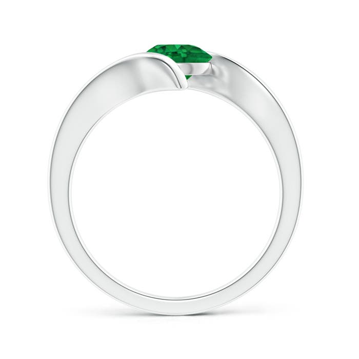 AAA - Emerald / 0.75 CT / 14 KT White Gold