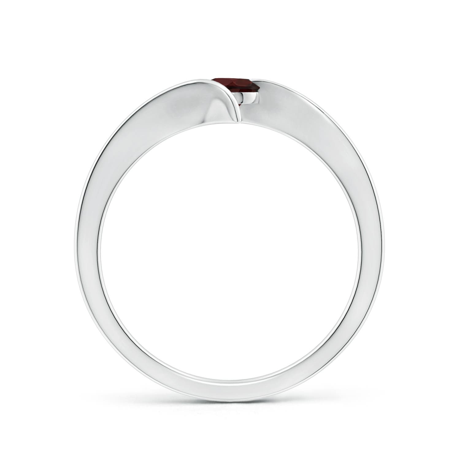 A - Garnet / 0.33 CT / 14 KT White Gold