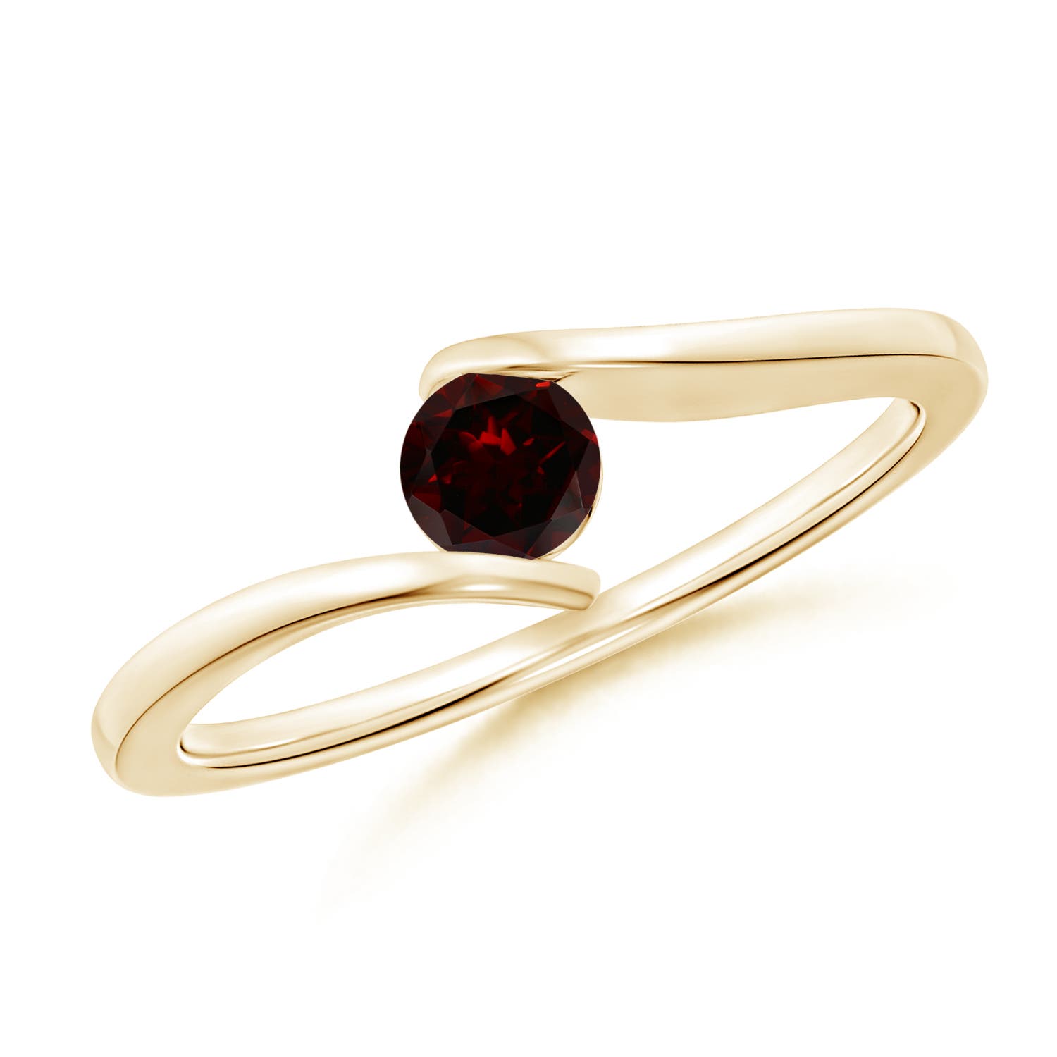 A - Garnet / 0.33 CT / 14 KT Yellow Gold