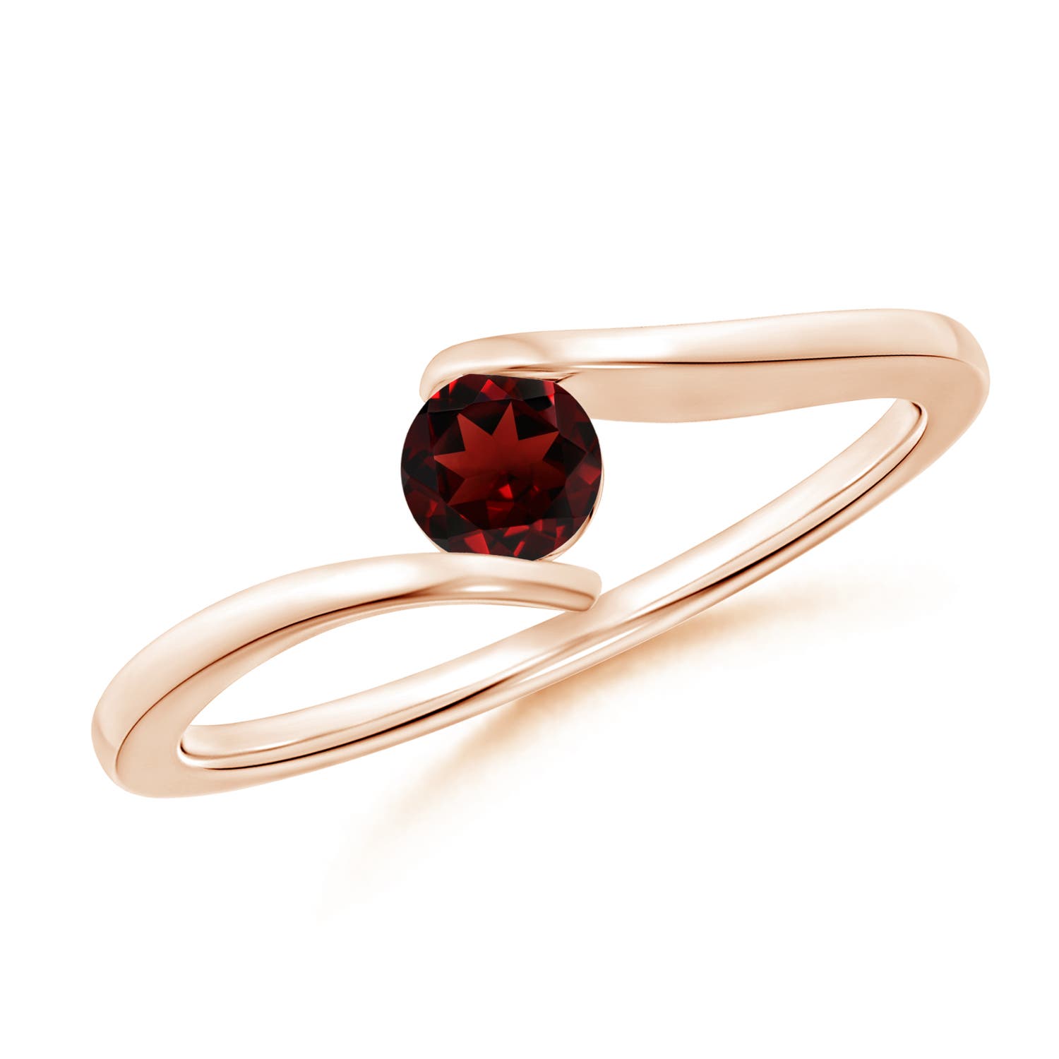 AAA - Garnet / 0.33 CT / 14 KT Rose Gold