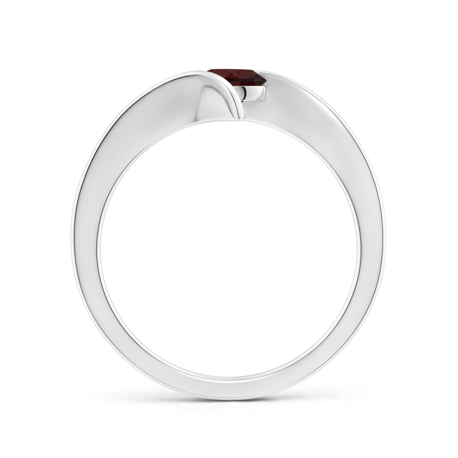 A - Garnet / 0.6 CT / 14 KT White Gold