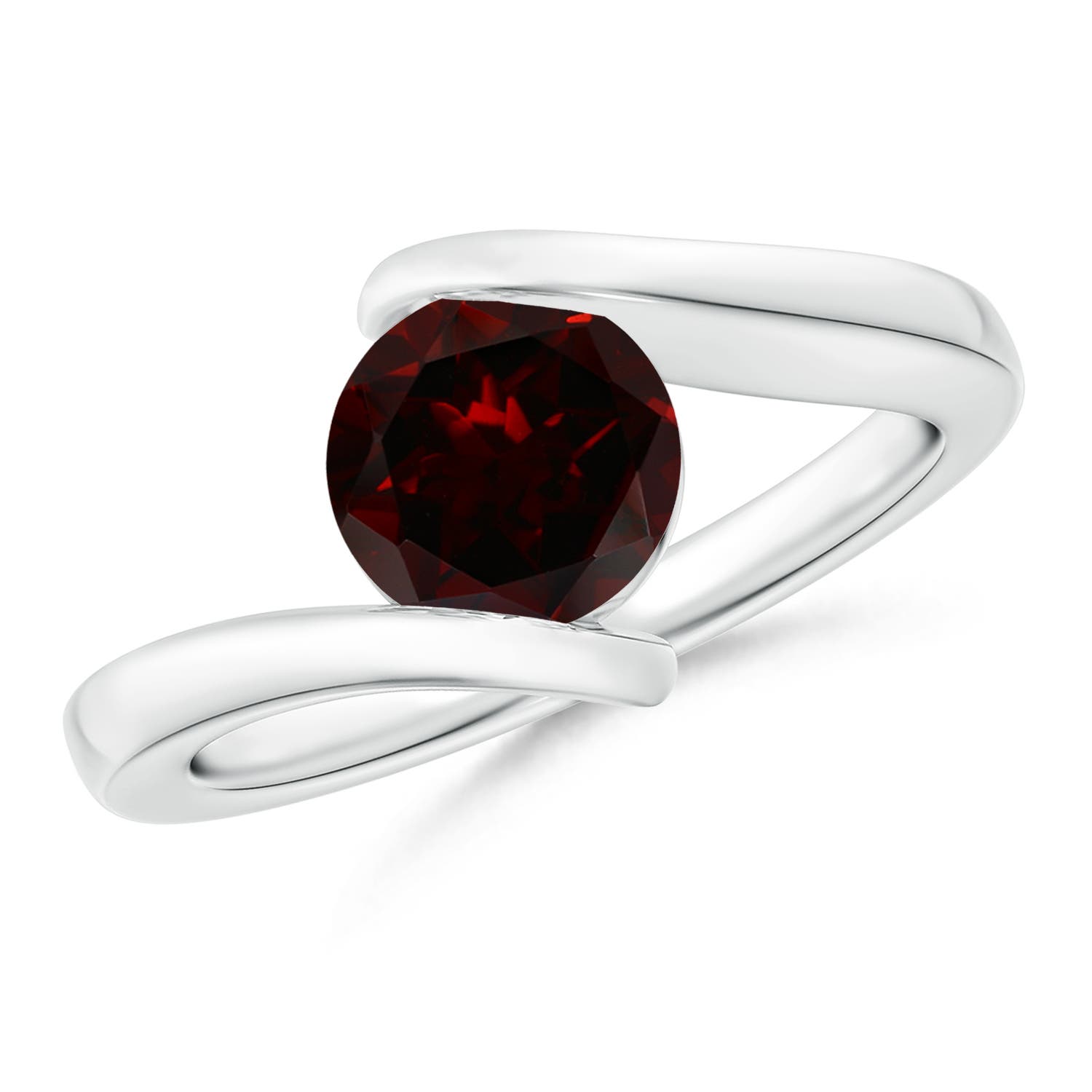 A - Garnet / 1.5 CT / 14 KT White Gold