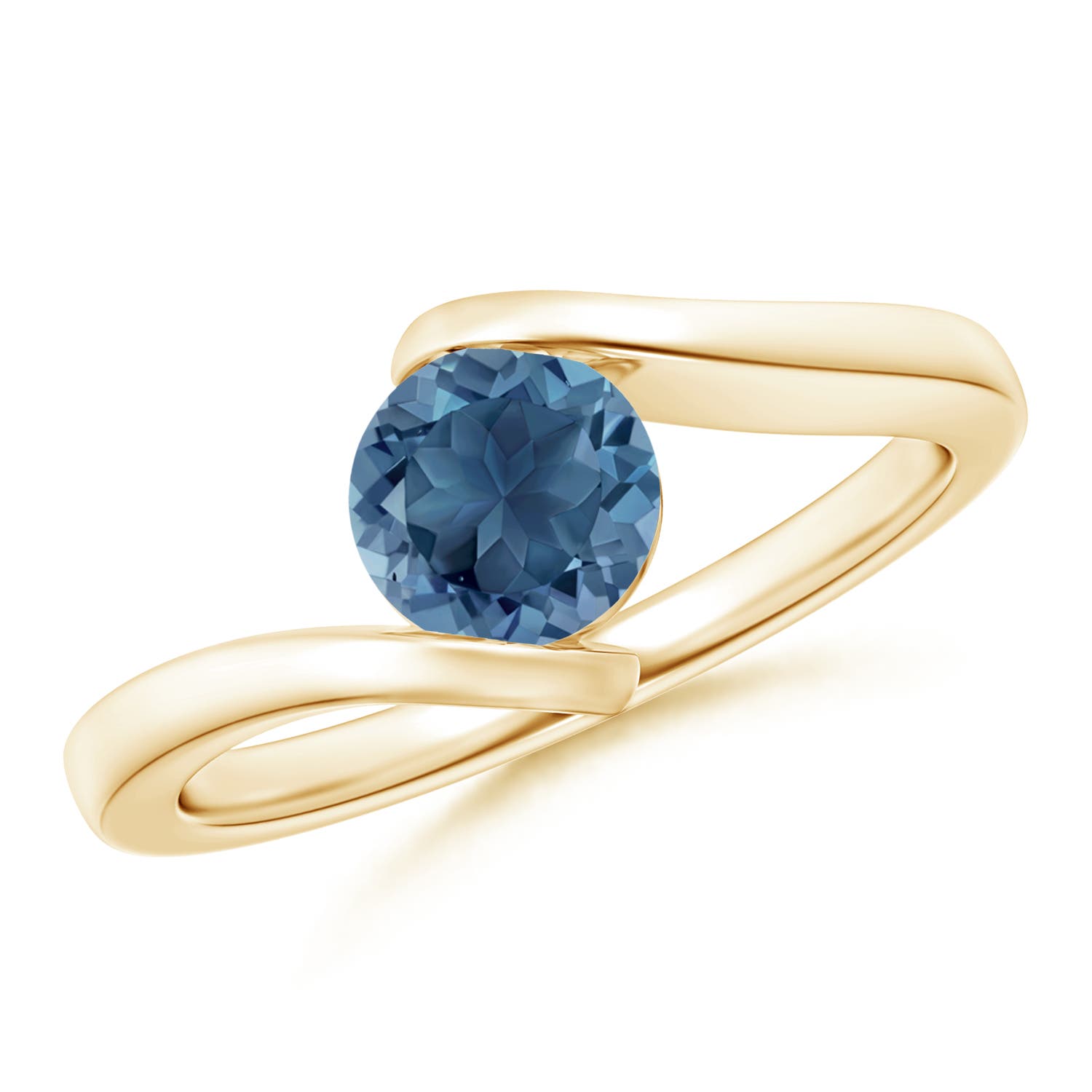 A - London Blue Topaz / 0.95 CT / 14 KT Yellow Gold