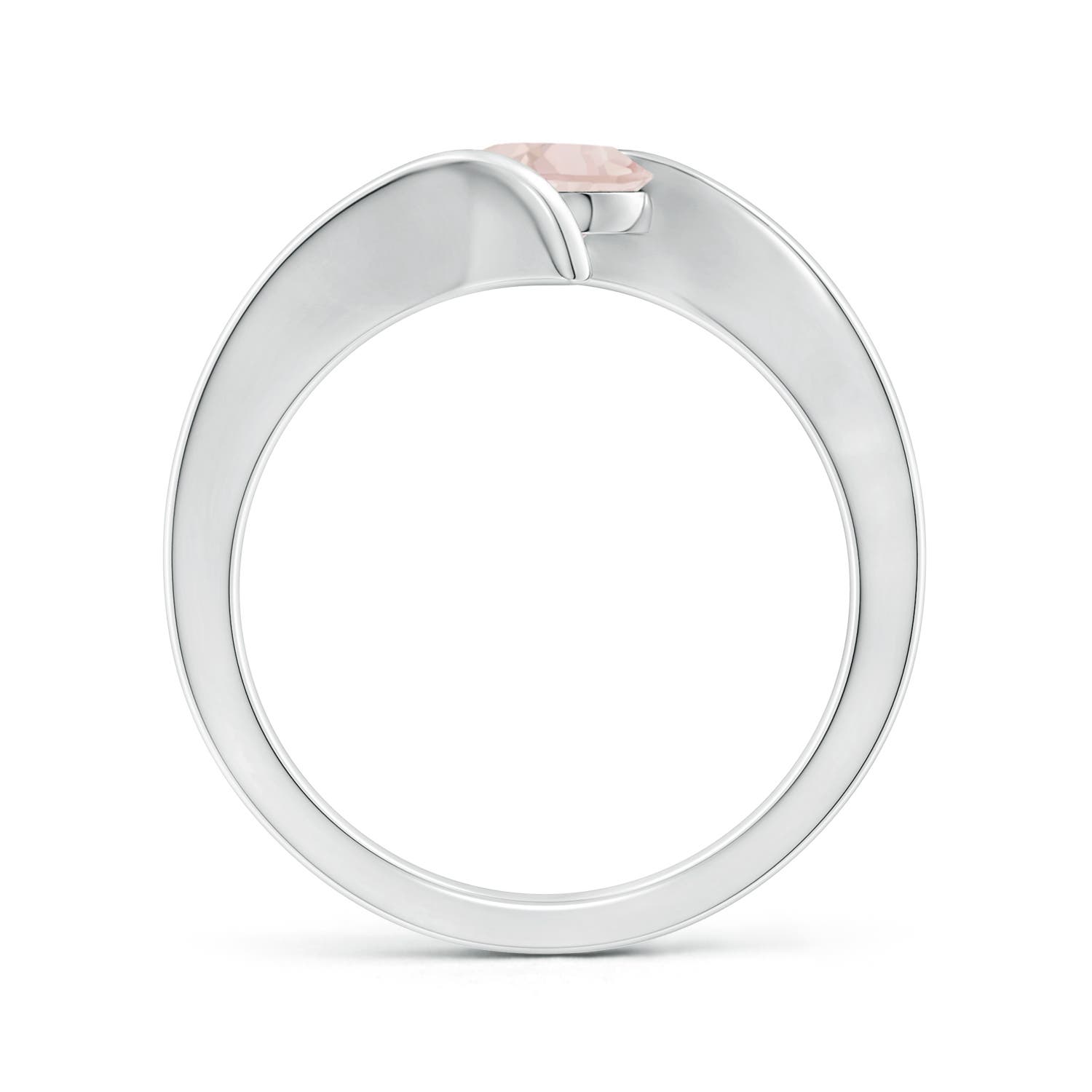 A - Morganite / 0.7 CT / 14 KT White Gold