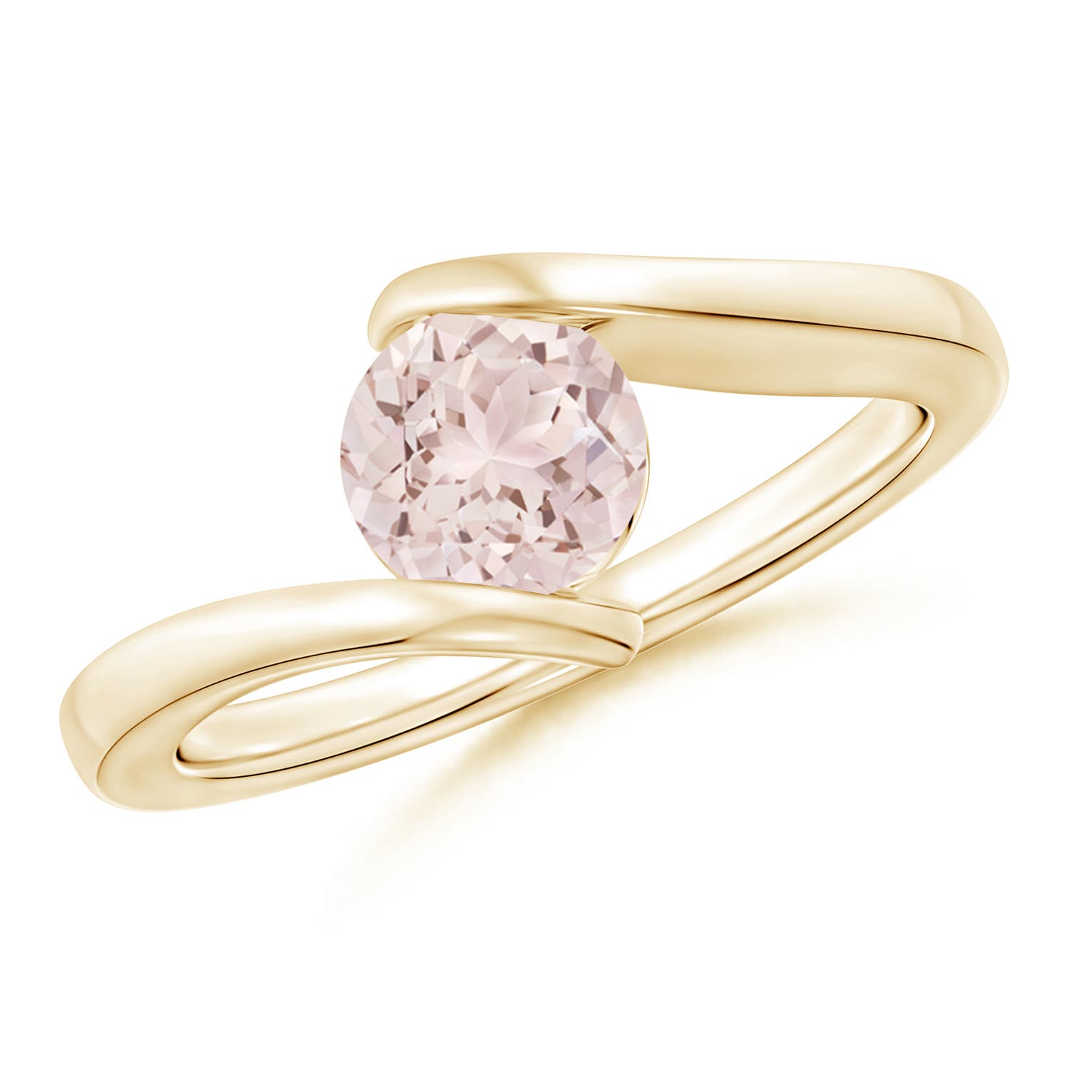 A - Morganite / 0.7 CT / 14 KT Yellow Gold