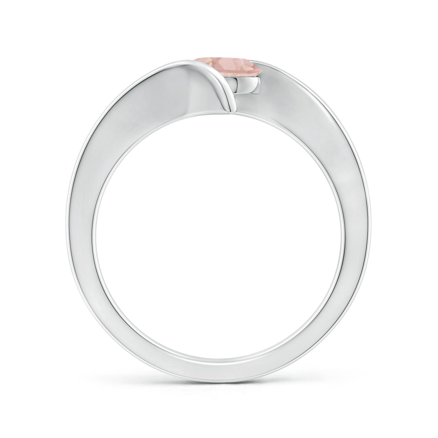 AAA - Morganite / 0.7 CT / 14 KT White Gold