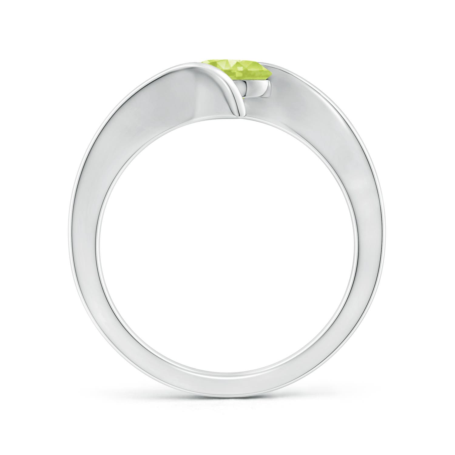 A - Peridot / 0.95 CT / 14 KT White Gold