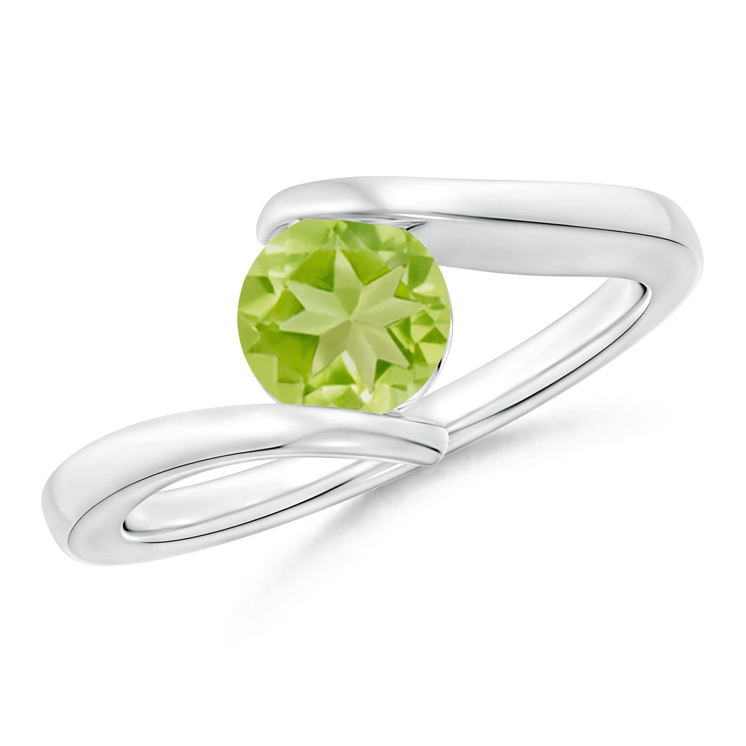 AA - Peridot / 0.95 CT / 14 KT White Gold