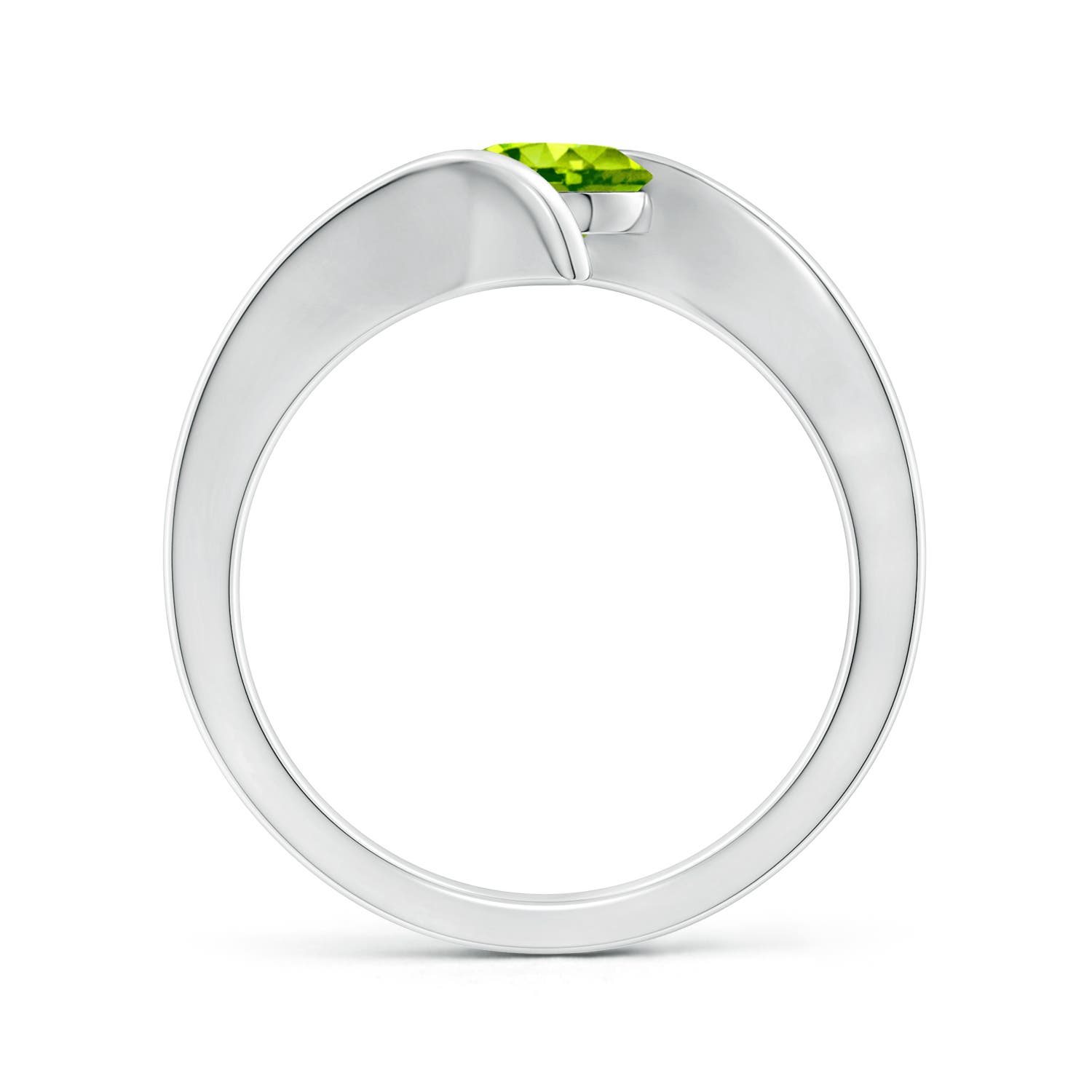 AAA - Peridot / 0.95 CT / 14 KT White Gold