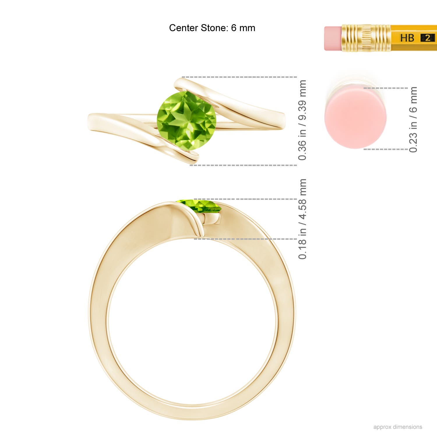 AAA - Peridot / 0.95 CT / 14 KT Yellow Gold