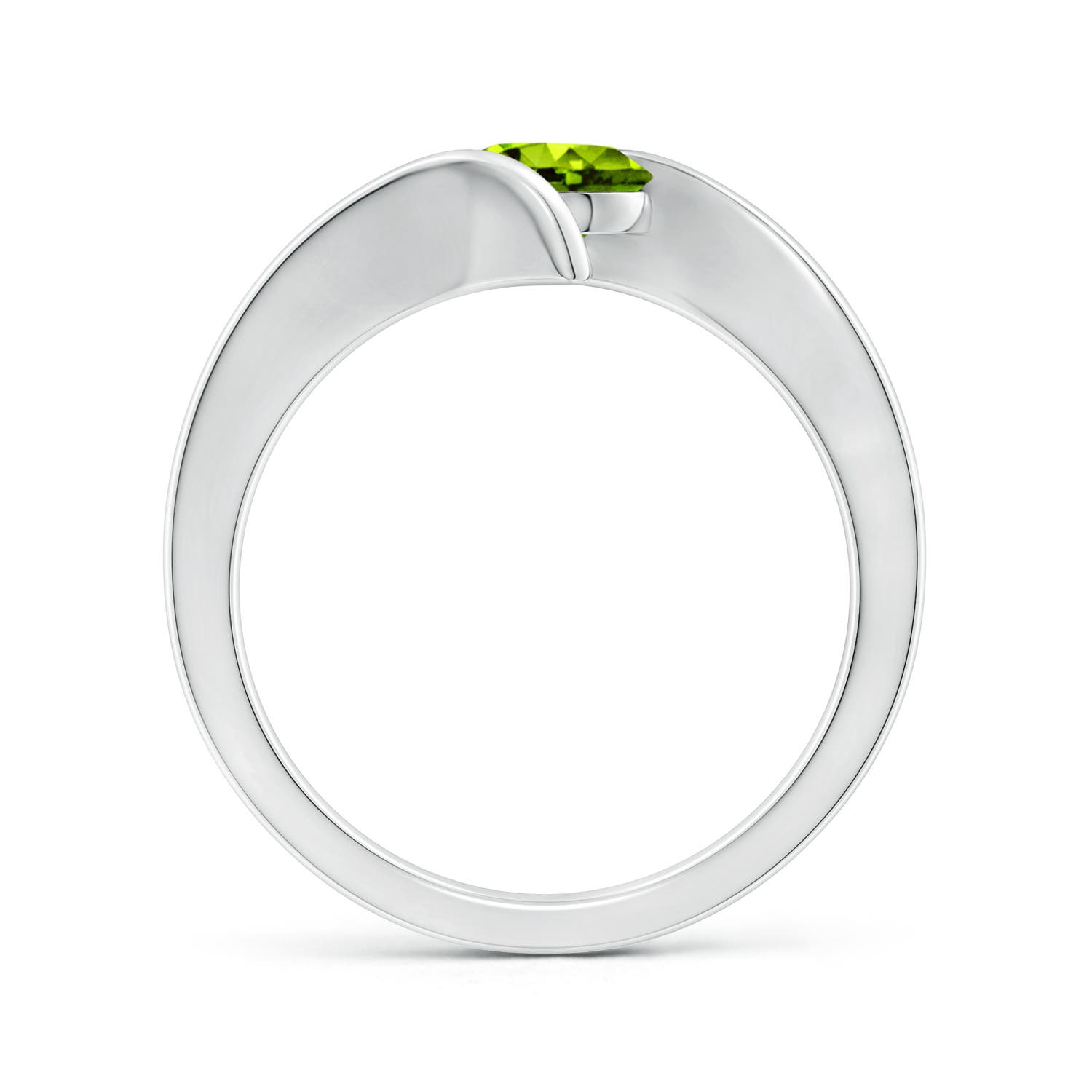 AAAA - Peridot / 0.95 CT / 14 KT White Gold