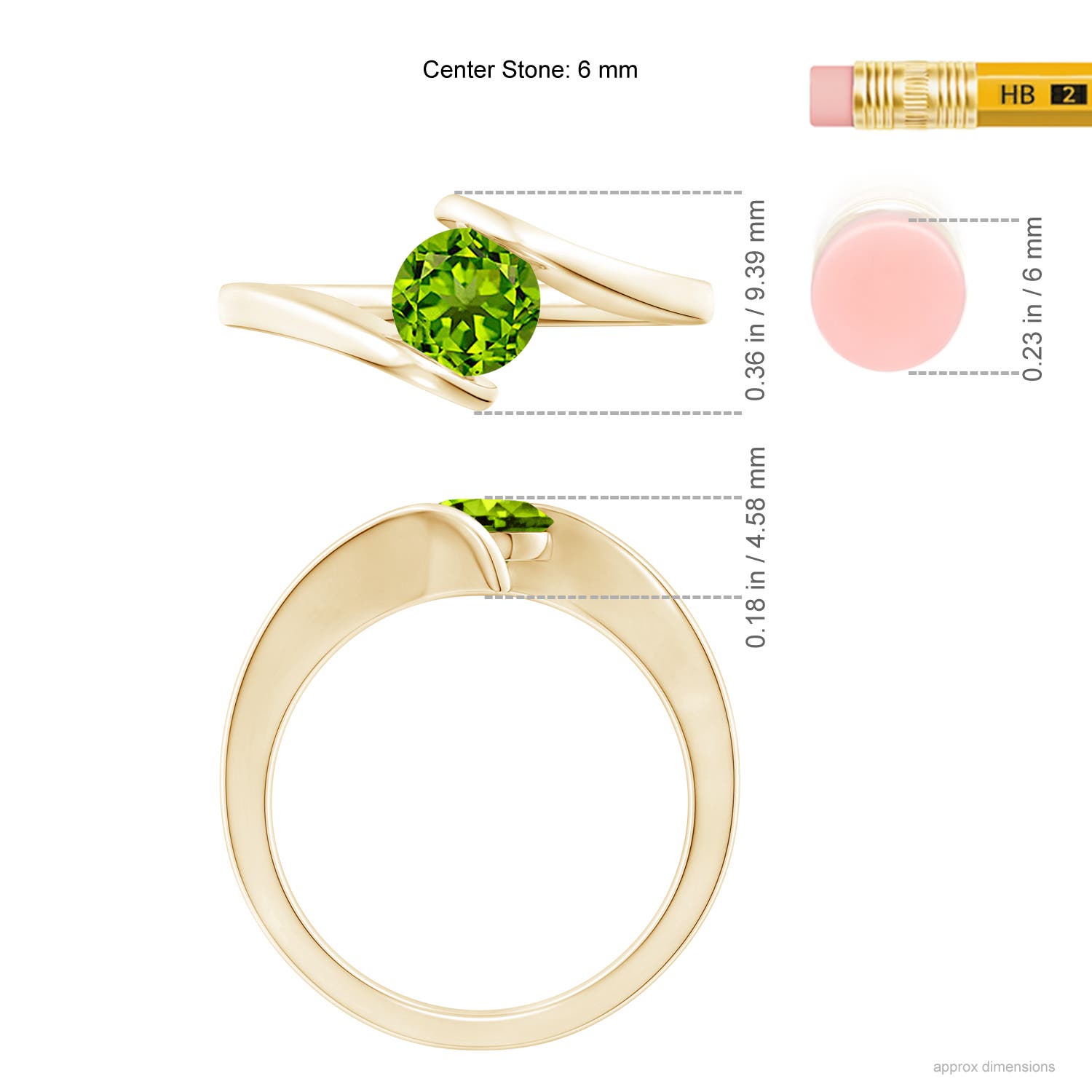 AAAA - Peridot / 0.95 CT / 14 KT Yellow Gold