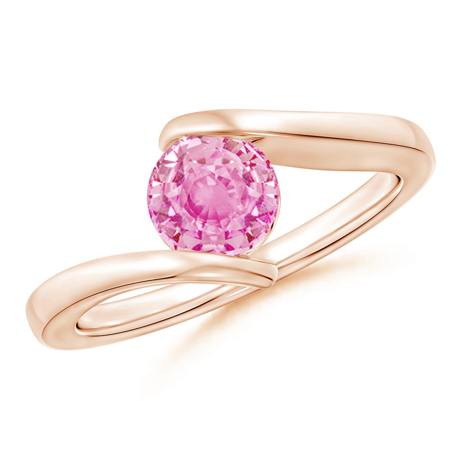 A - Pink Sapphire / 1 CT / 14 KT Rose Gold