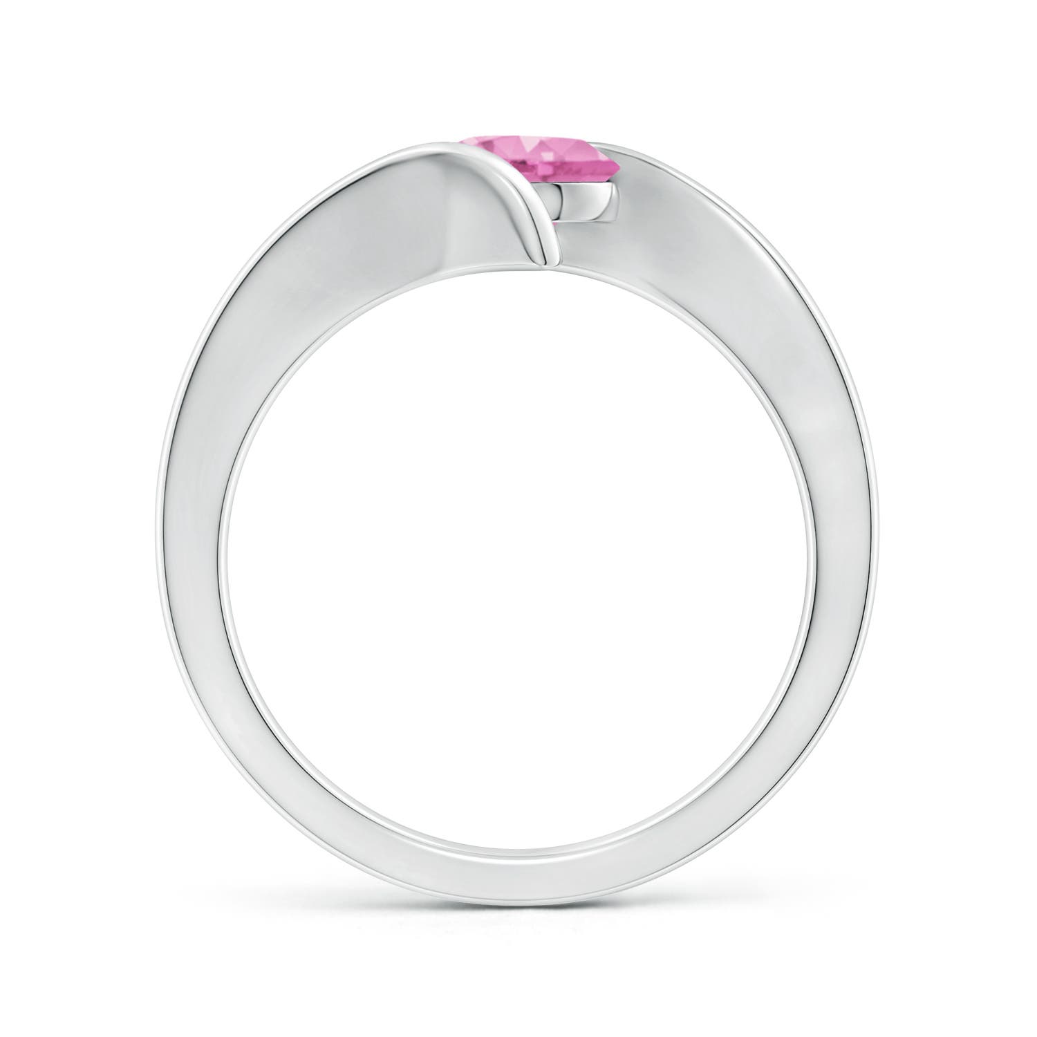 A - Pink Sapphire / 1 CT / 14 KT White Gold