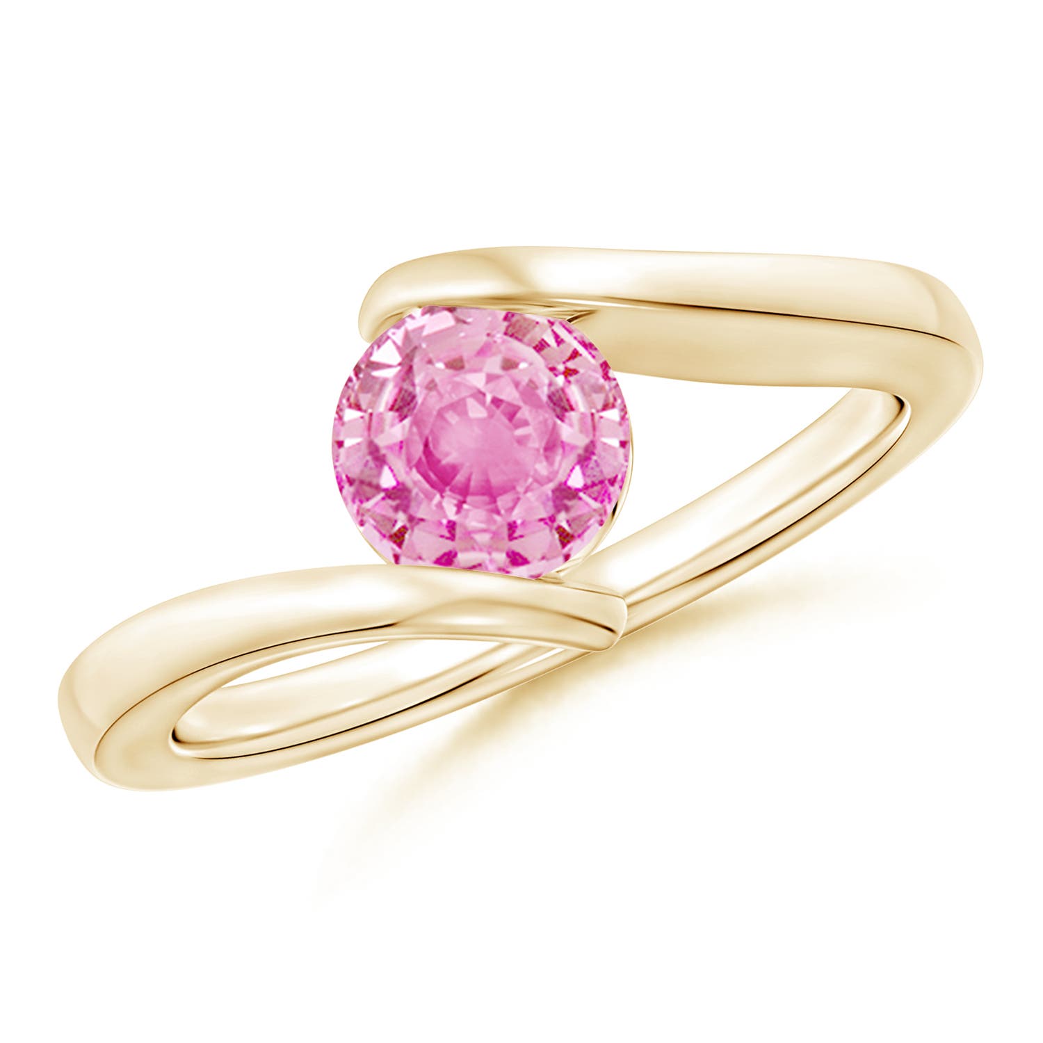 A - Pink Sapphire / 1 CT / 14 KT Yellow Gold