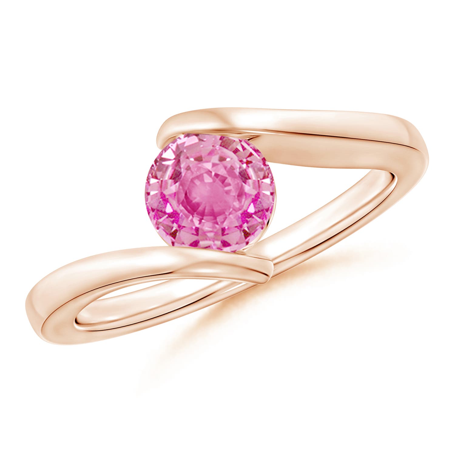 AA - Pink Sapphire / 1 CT / 14 KT Rose Gold