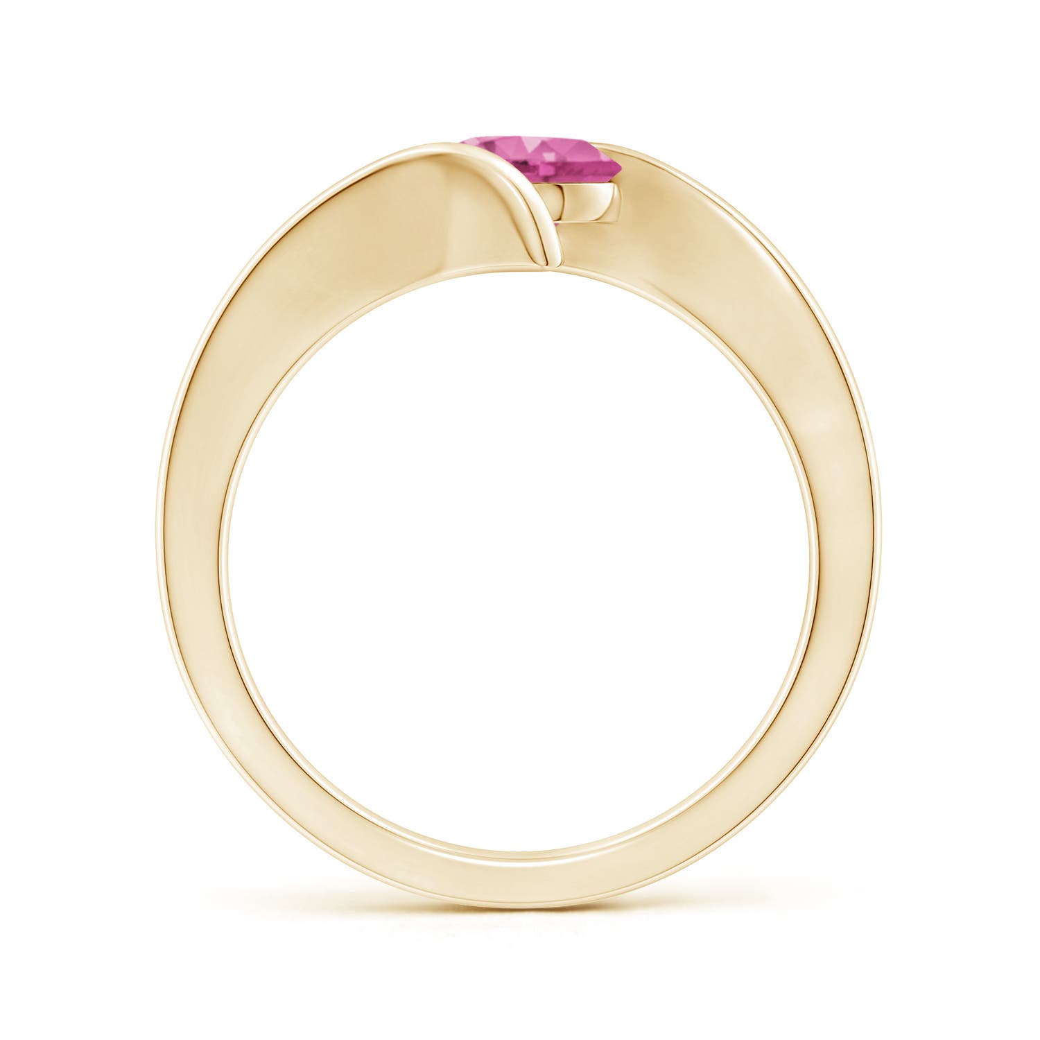 AAA - Pink Sapphire / 1 CT / 14 KT Yellow Gold