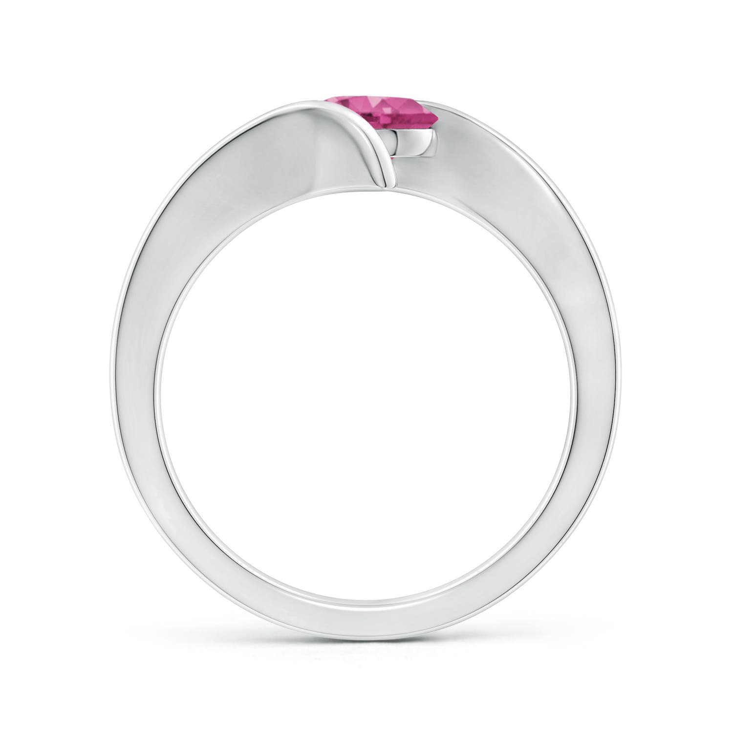 AAAA - Pink Sapphire / 1 CT / 14 KT White Gold