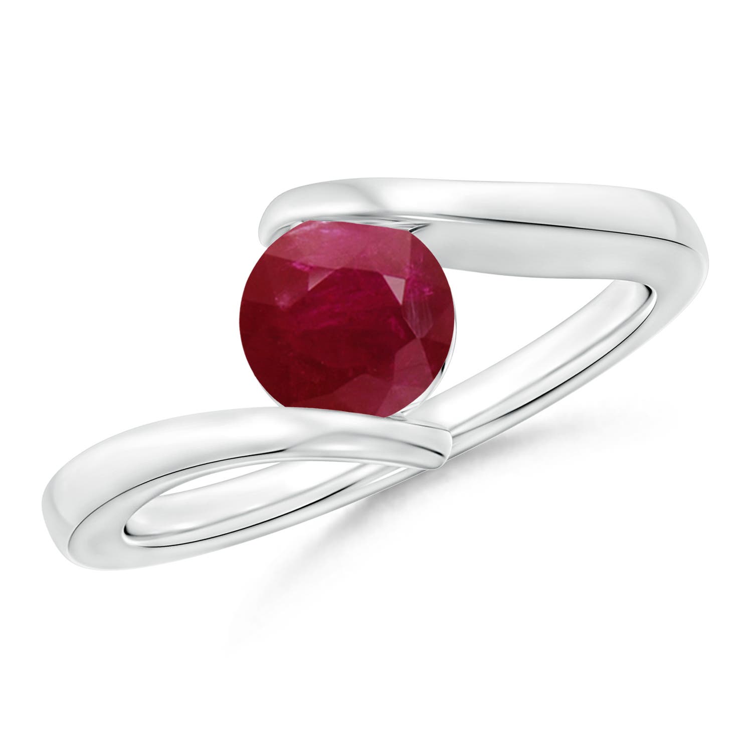 A - Ruby / 1 CT / 14 KT White Gold