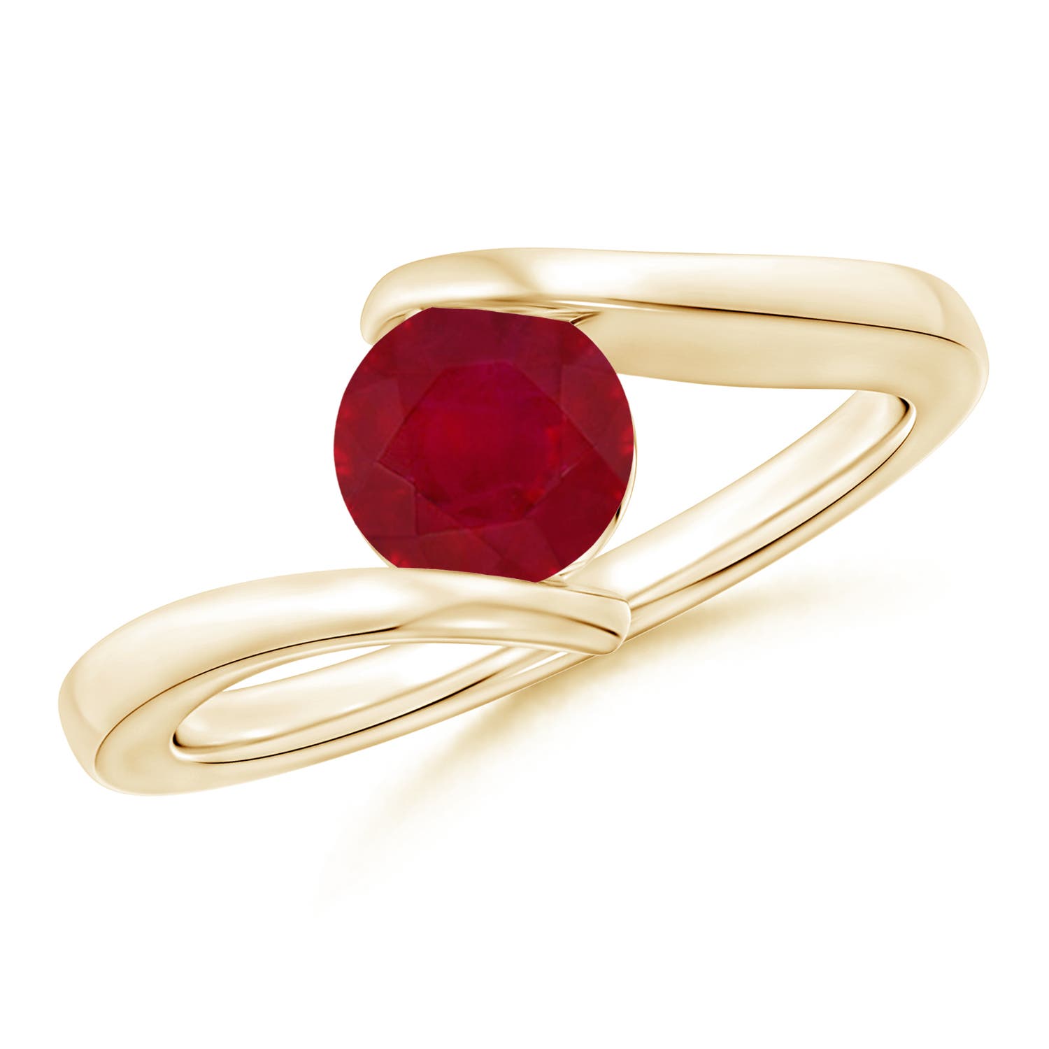 AA - Ruby / 1 CT / 14 KT Yellow Gold