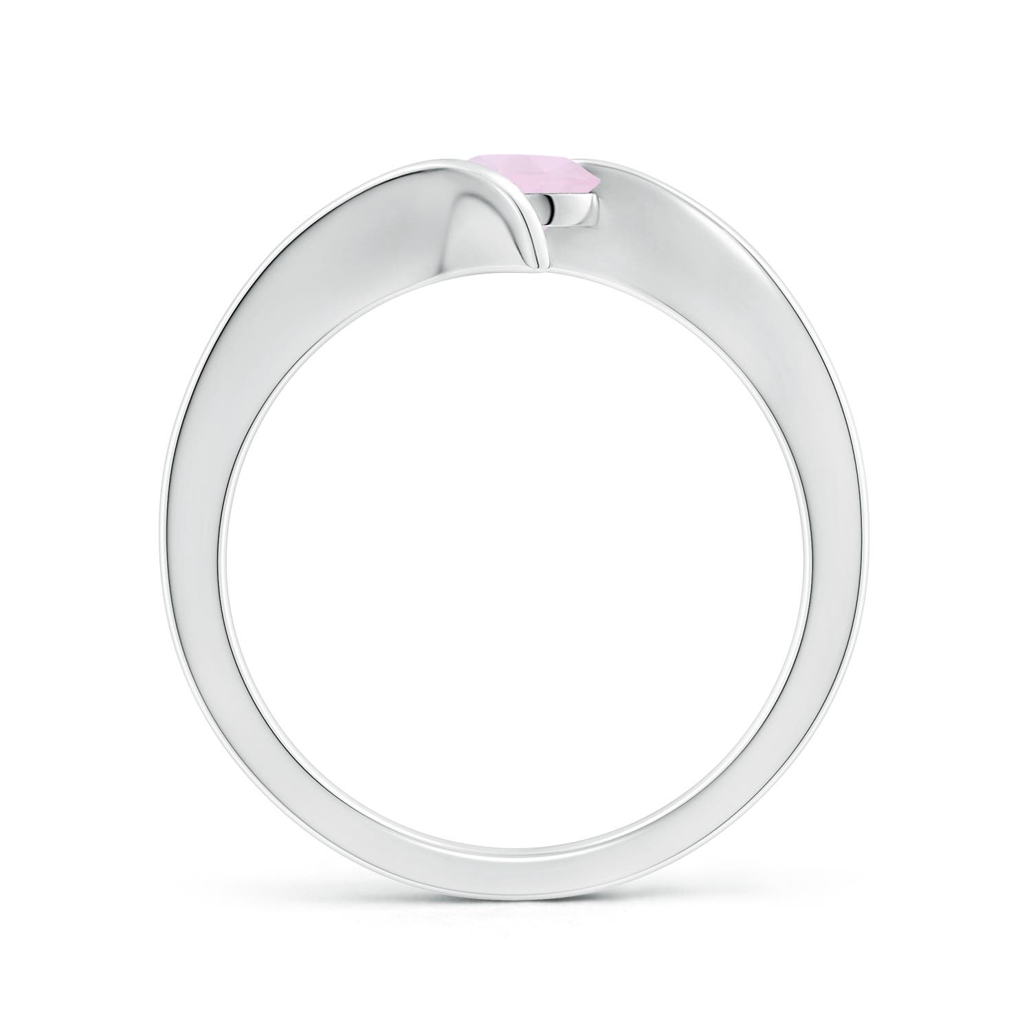 AA - Rose Quartz / 0.5 CT / 14 KT White Gold