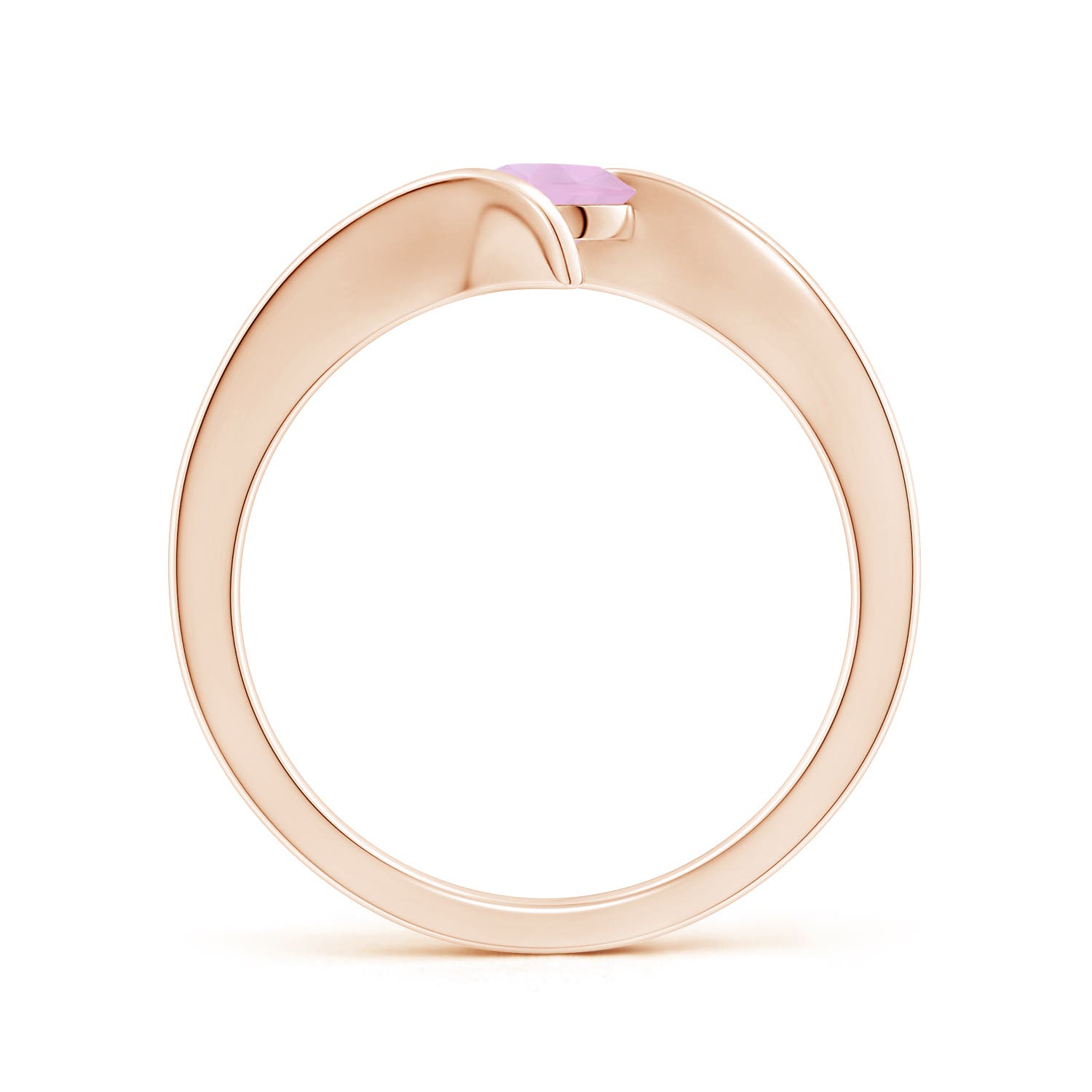 AAAA - Rose Quartz / 0.5 CT / 14 KT Rose Gold