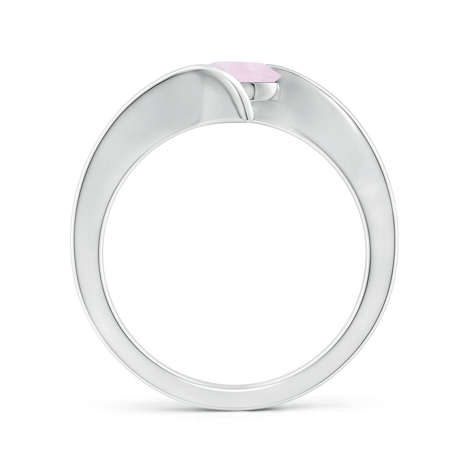 A - Rose Quartz / 0.85 CT / 14 KT White Gold