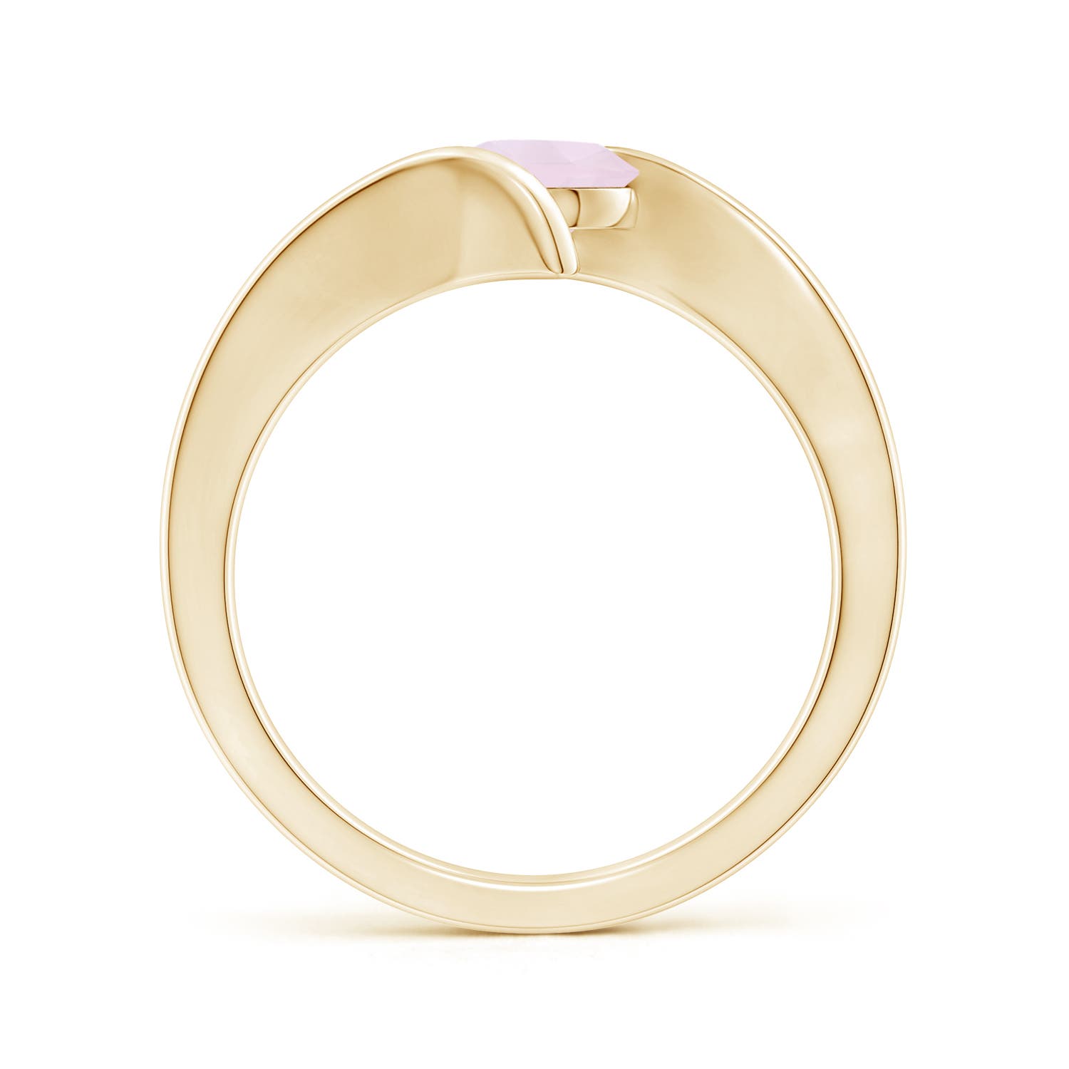 A - Rose Quartz / 0.85 CT / 14 KT Yellow Gold