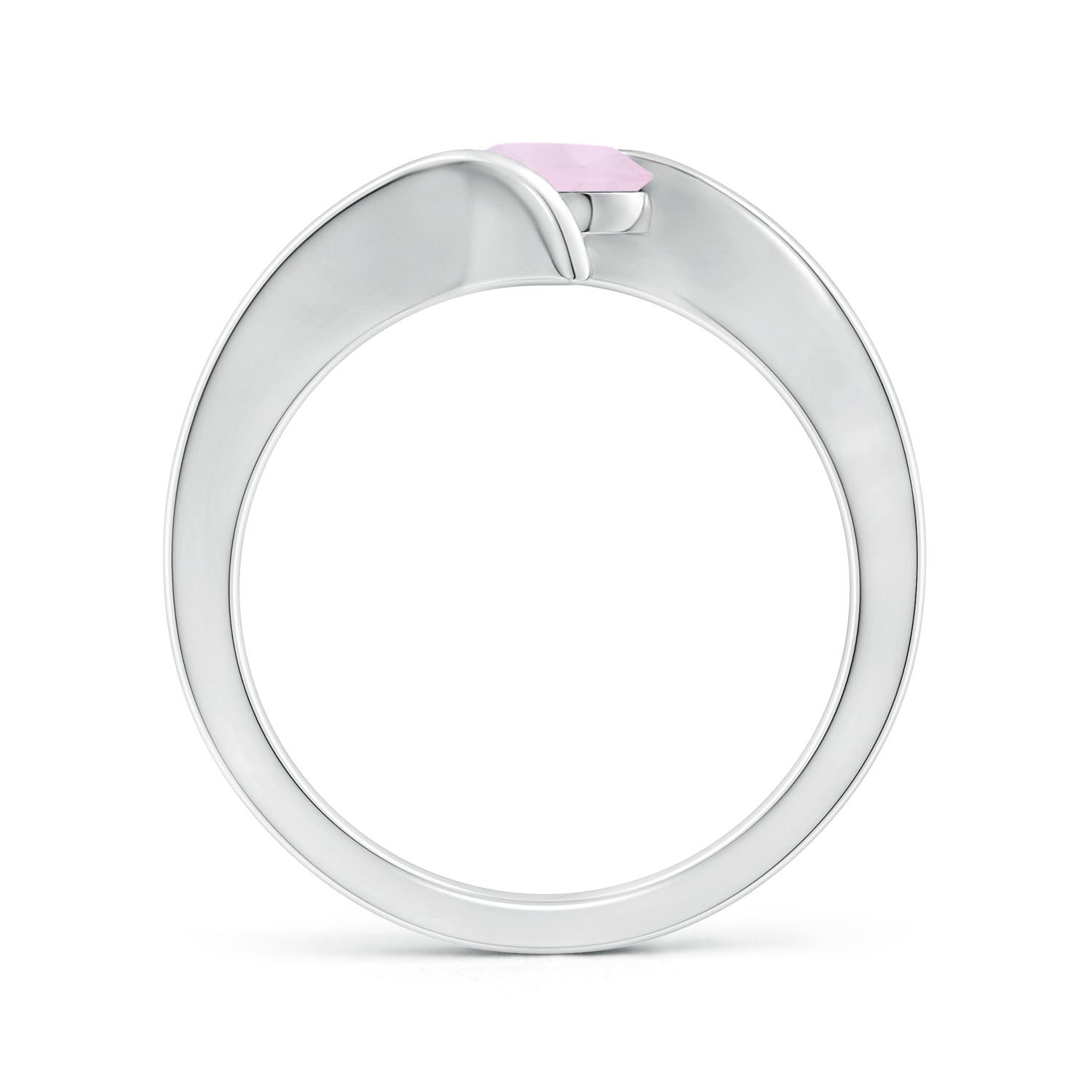 AA - Rose Quartz / 0.85 CT / 14 KT White Gold