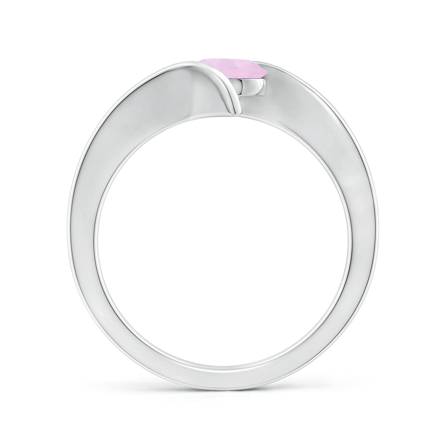 AAA - Rose Quartz / 0.85 CT / 14 KT White Gold