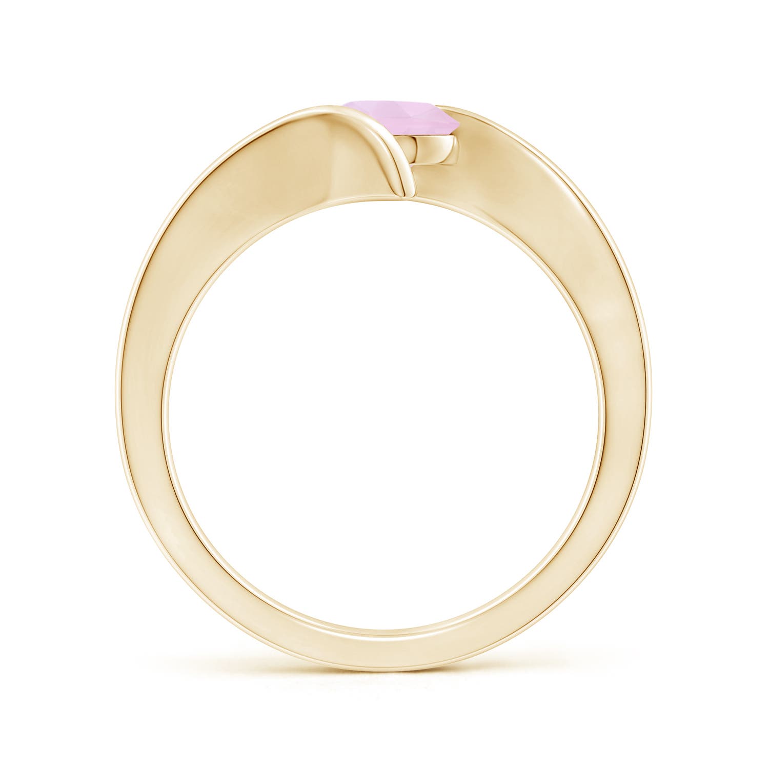 AAA - Rose Quartz / 0.85 CT / 14 KT Yellow Gold